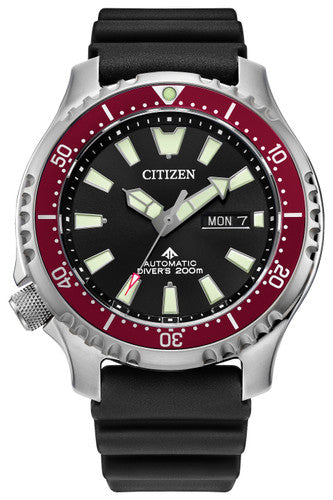 Citizen NY0156-04EL Promaster Automatic Diver Black Dial Red Bezel