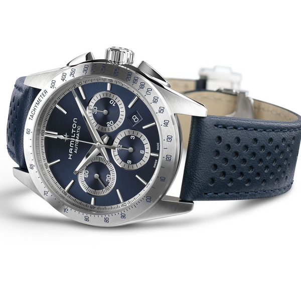 Hamilton H36616640 Jazzmaster Performer Auto Chronograph 42mm Blue