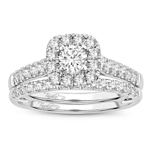 10K 1.00CT Lab Grown Bridal Set 67488