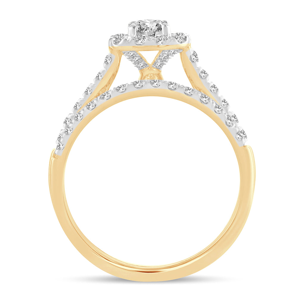 10K 1.00CT Lab Grown Bridal Set 67489