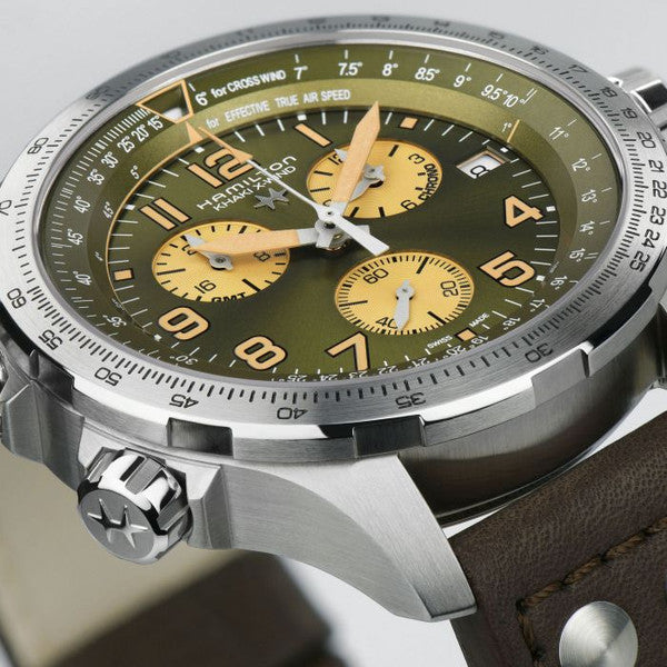 Hamilton H77932560 Khaki Aviation X-Wind GMT Chrono Quartz 46mm