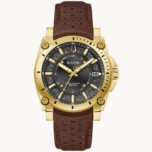 Bulova 97B216 Icon Precisionist 262kHz Movement Gold Stone Steel