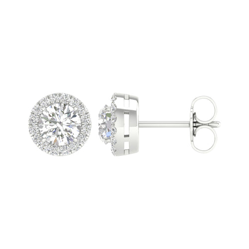 14K 1.16CT Certified Lab Grown Diamond Earrings ( IGI Certified ) 64123
