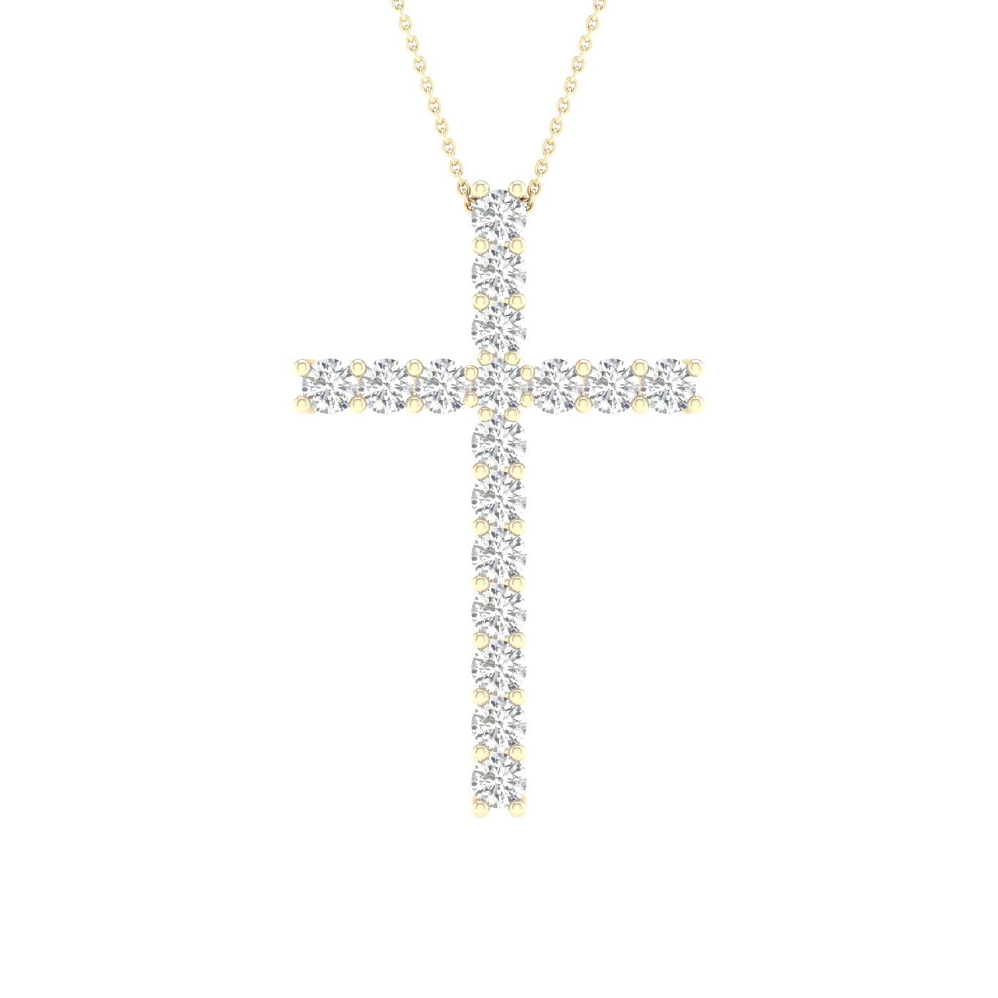 14K 1.00CT Certified Lab Grown Diamond Cross Pendant ( IGI Certified ) 64170