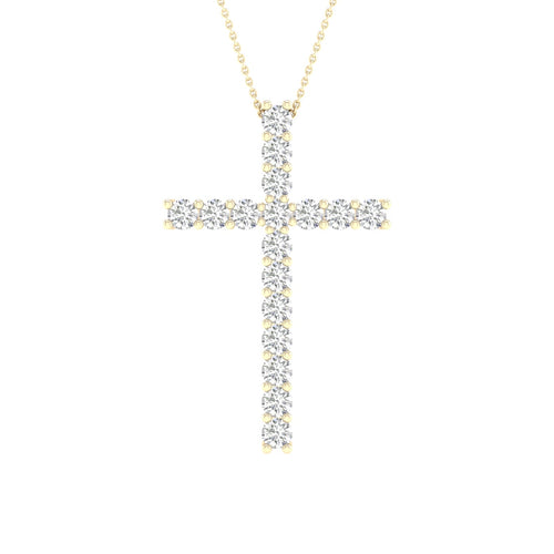 14K 1.00CT Certified Lab Grown Diamond Cross Pendant ( IGI Certified ) 64170