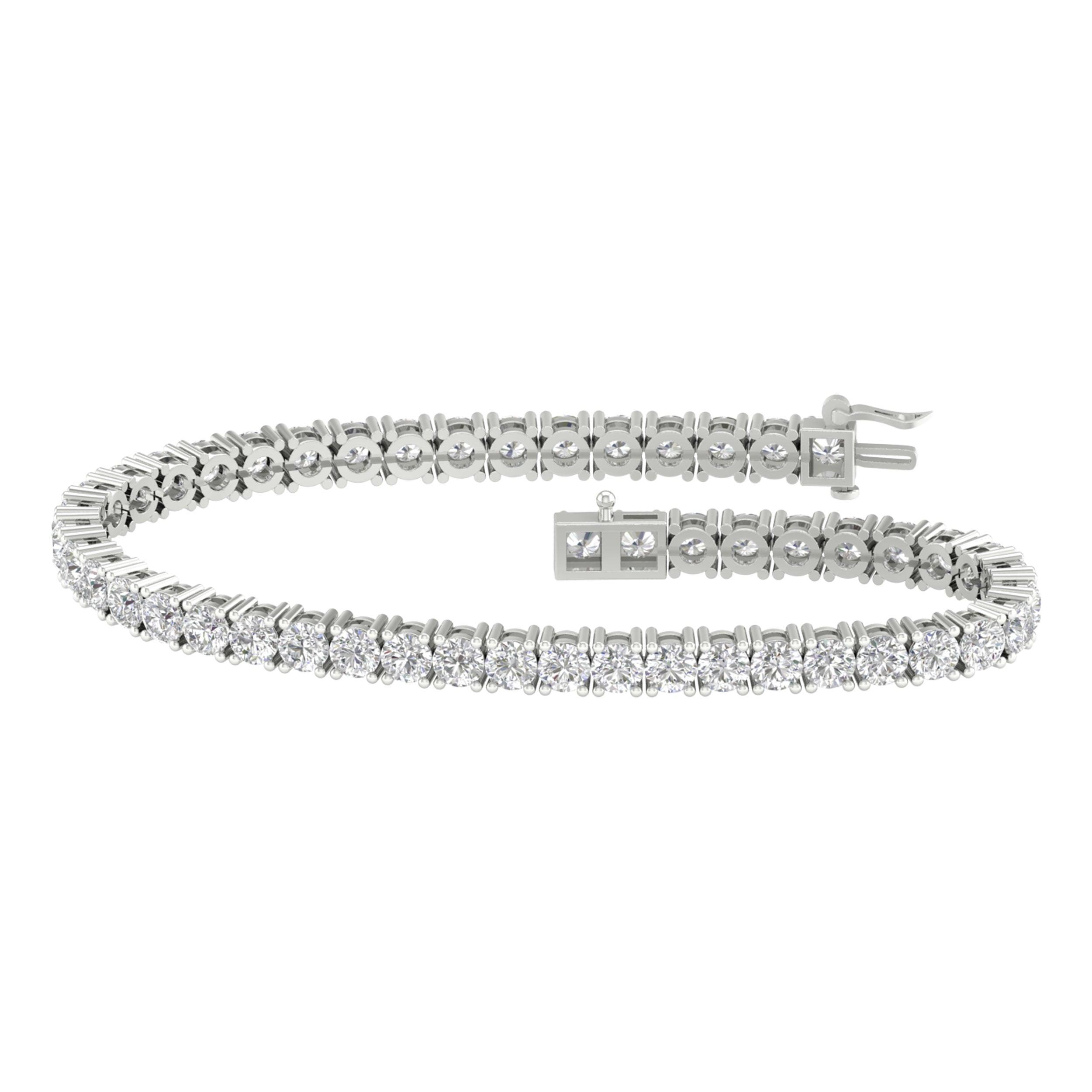 14K 10.00CT Lab Certified Lab Grown Diamond Bracelet ( IGI Certified ) 64312