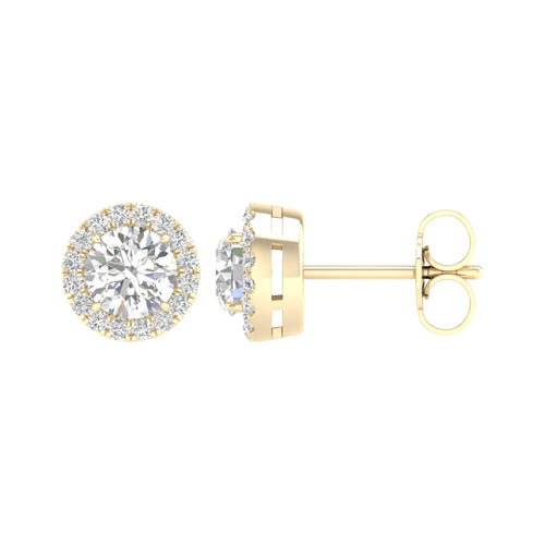 14K 1.16CT Certified Lab Grown Diamond Hoop Earrings ( IGI Certified ) 64315