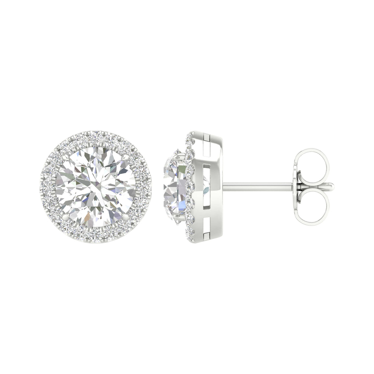 14K 3.25ct Certified Lab Grown Diamond Earrings ( IGI Certified ) 64316