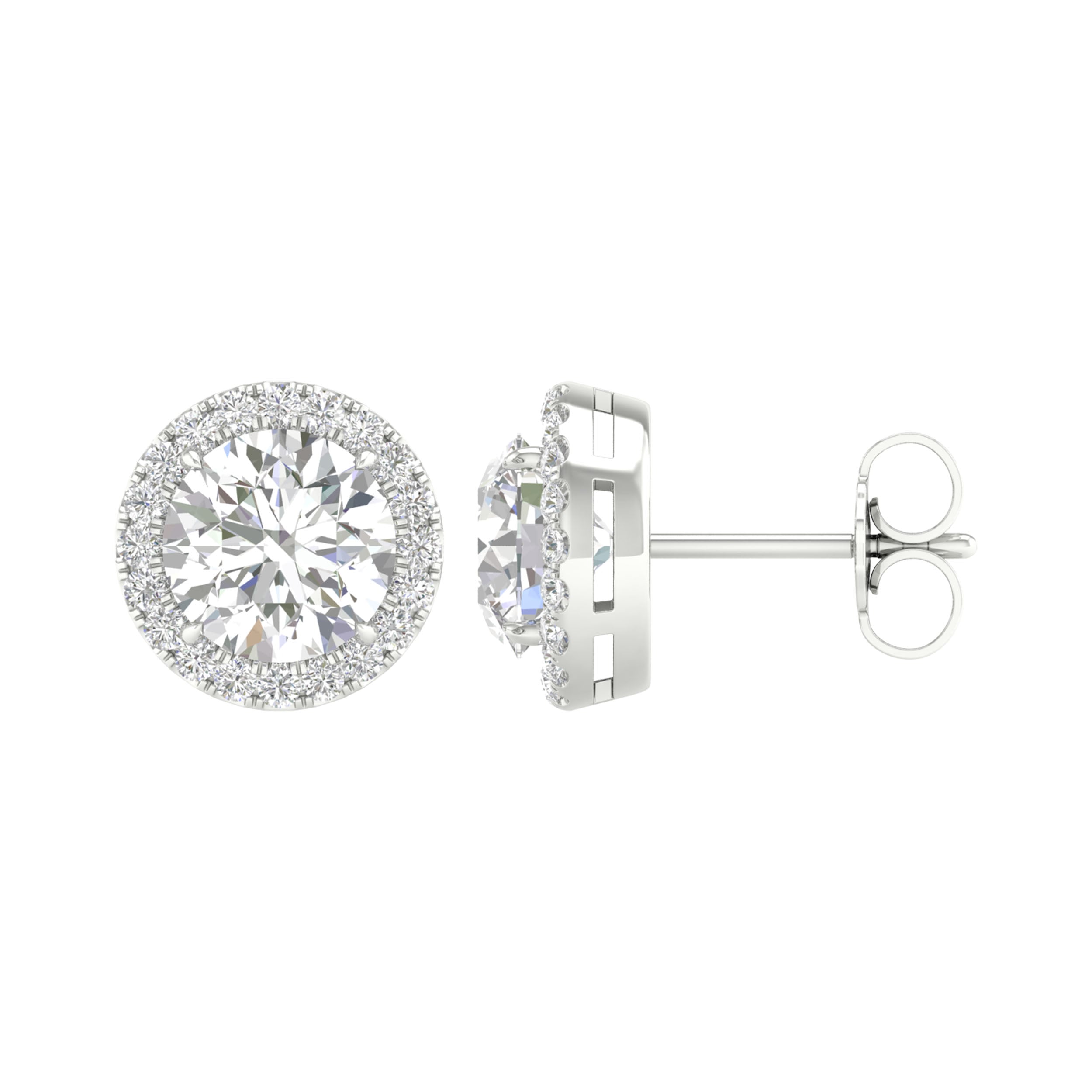 14K 3.25ct Certified Lab Grown Diamond Earrings ( IGI Certified ) 64316
