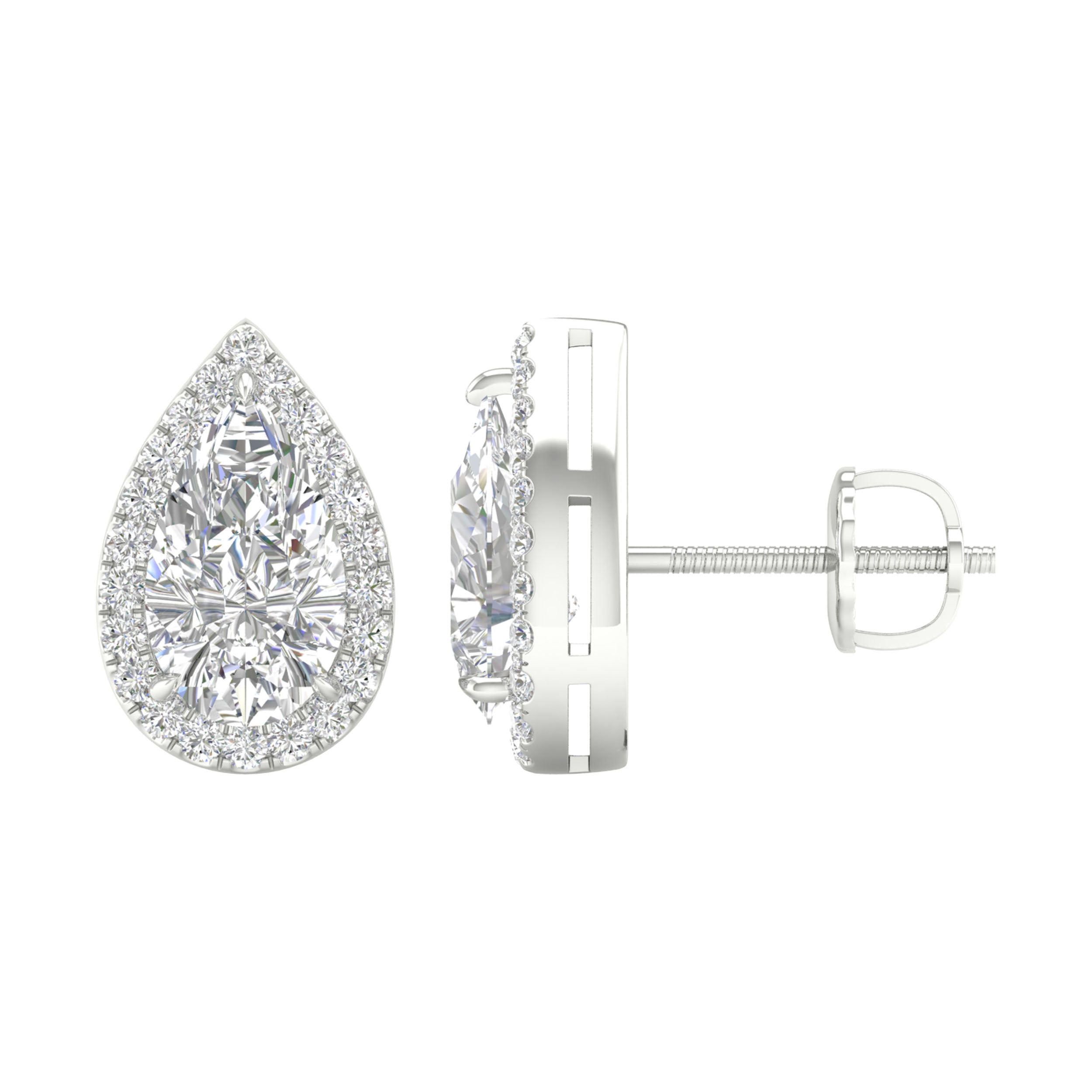 14K 3.25CT Certified Lab Grown Diamond Earrings ( IGI Certified ) 64317