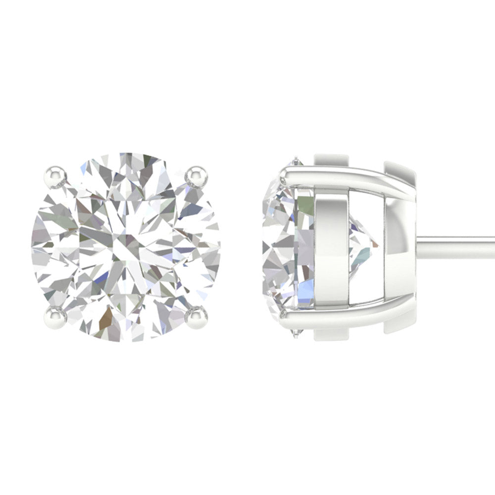 14K 3.00CT Certified Lab Grown Diamond Earrings ( IGI Certified ) 64323