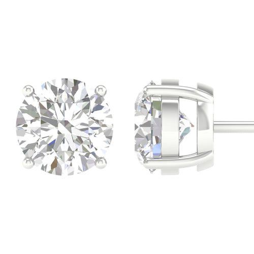 14K 3.00CT Certified Lab Grown Diamond Earrings ( IGI Certified ) 64323