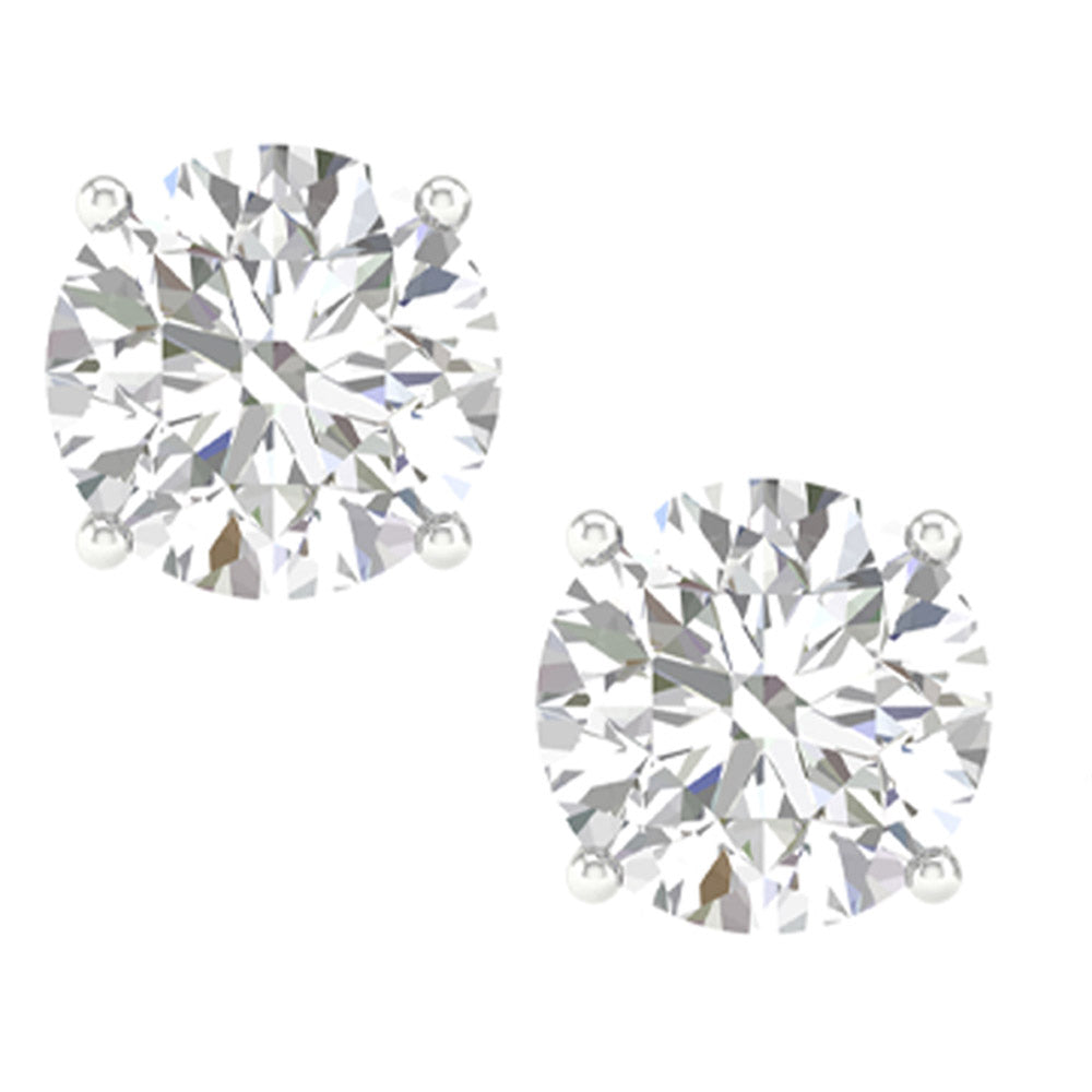14K 3.00CT Certified Lab Grown Diamond Earrings ( IGI Certified ) 64323