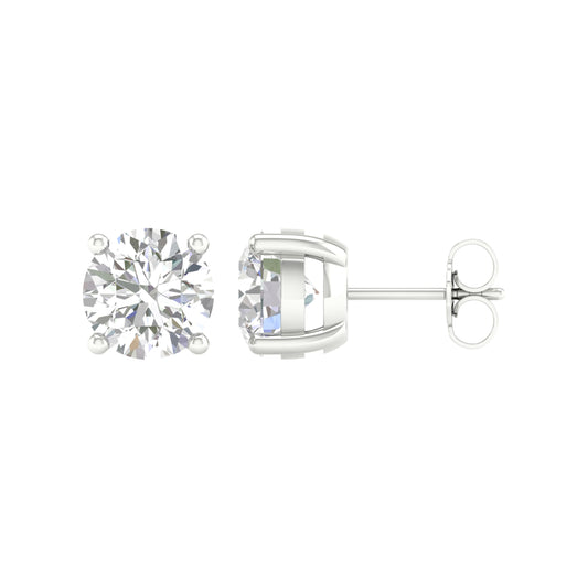 14K 4.00CT Certified Lab Grown Diamond Earrings ( IGI Certified ) 64324