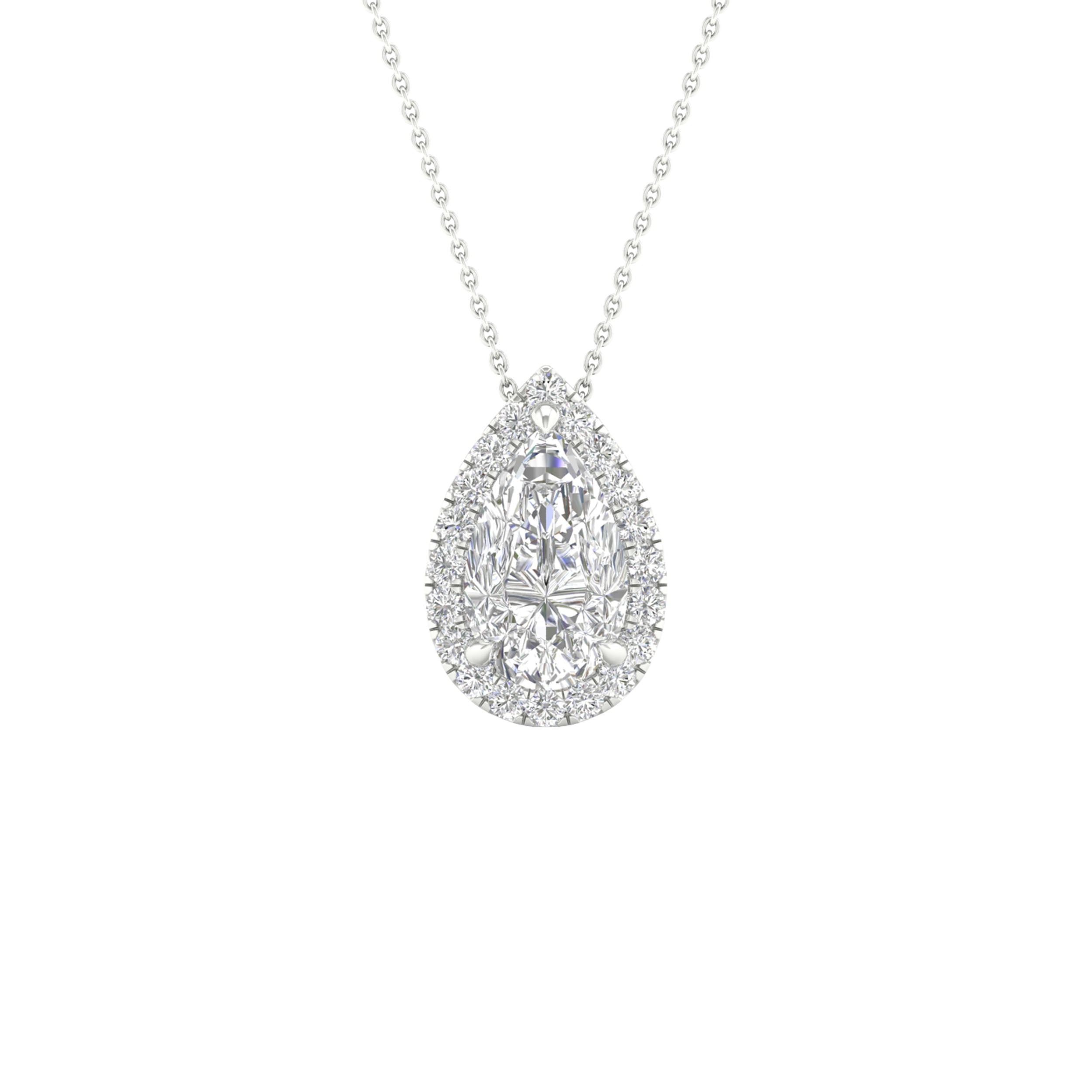14K 1.15CT Certified Lab Grown Diamond Pendant ( IGI Certified ) 64332
