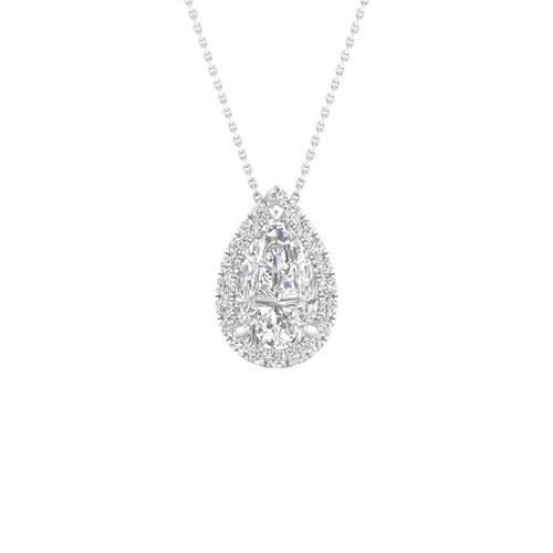 14K 1.15CT Certified Lab Grown Diamond Pendant ( IGI Certified ) 64332