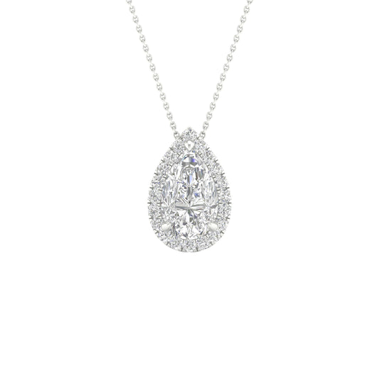 14K 1.15CT Certified Lab Grown Diamond Pendant ( IGI Certified ) 64332