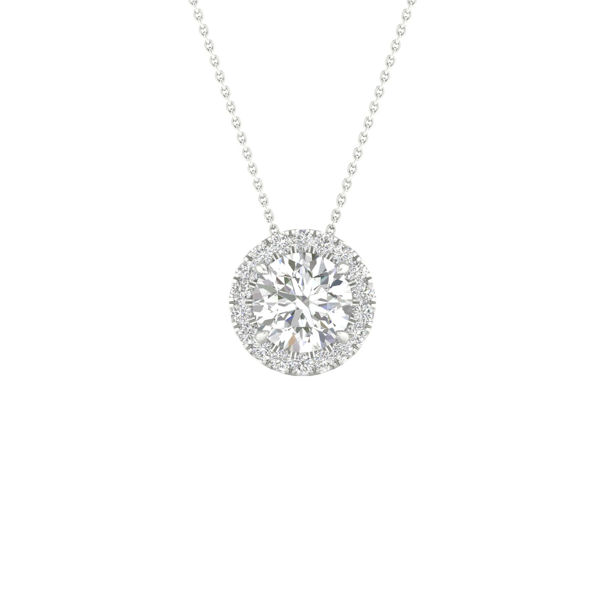 14K 1.15CT Certified Lab Grown Diamond Pendant ( IGI Certified ) 64333