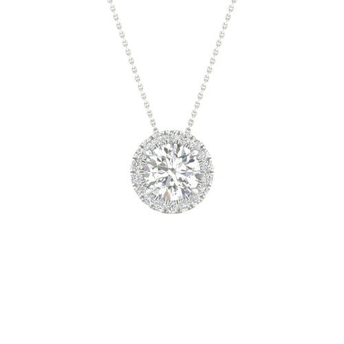 14K 1.15CT Certified Lab Grown Diamond Pendant ( IGI Certified ) 64333