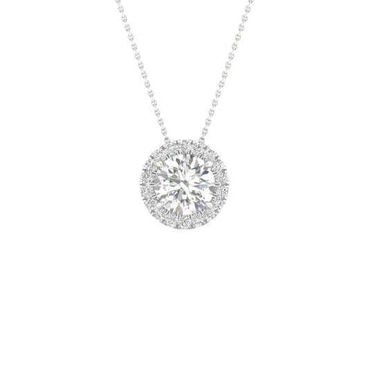 14K 1.15CT Certified Lab Grown Diamond Pendant ( IGI Certified ) 64333