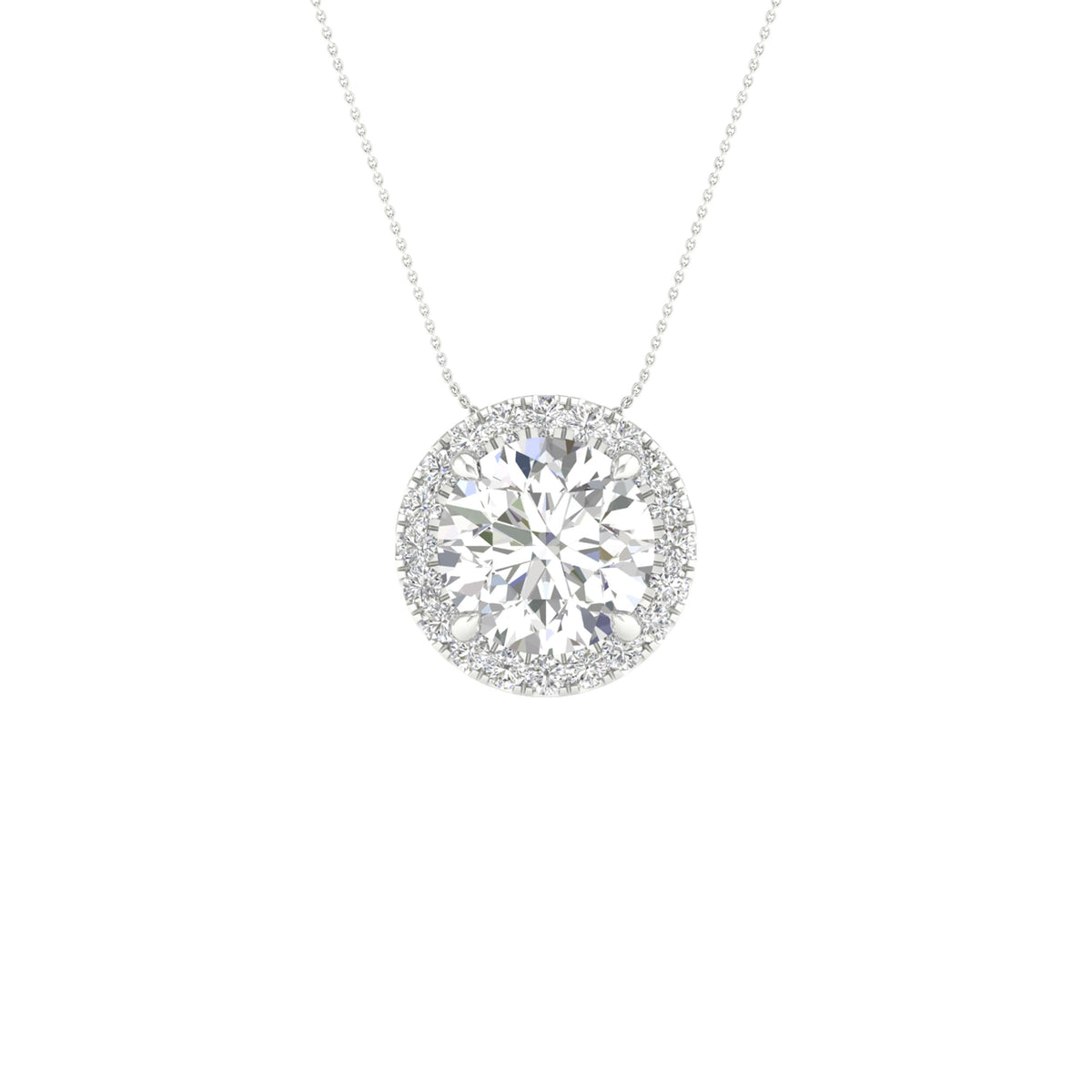 14K 1.62CT Certified Lab Grown Diamond Pendant ( IGI Certified ) 64334