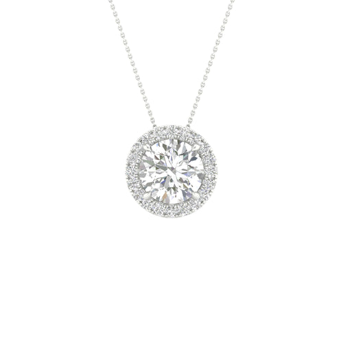 14K 3.25CT Certified Lab Grown Diamond Pendant ( IGI Certified ) 64336