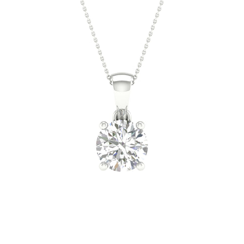 14K 1.50CT Certified Lab Grown Diamond Pendant ( IGI Certified ) 64473