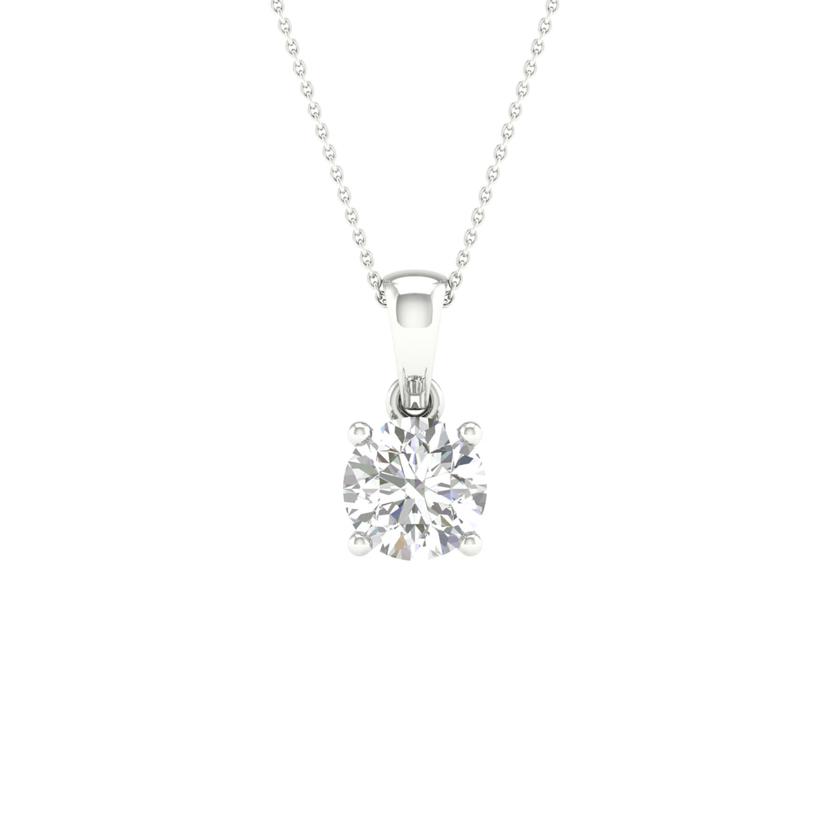 14K 1.00CT Certified Lab Grown Diamond Pendant ( IGI Certified ) 64339