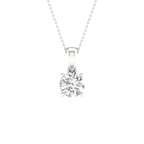14K 1.00CT Certified Lab Grown Diamond Pendant ( IGI Certified ) 64339