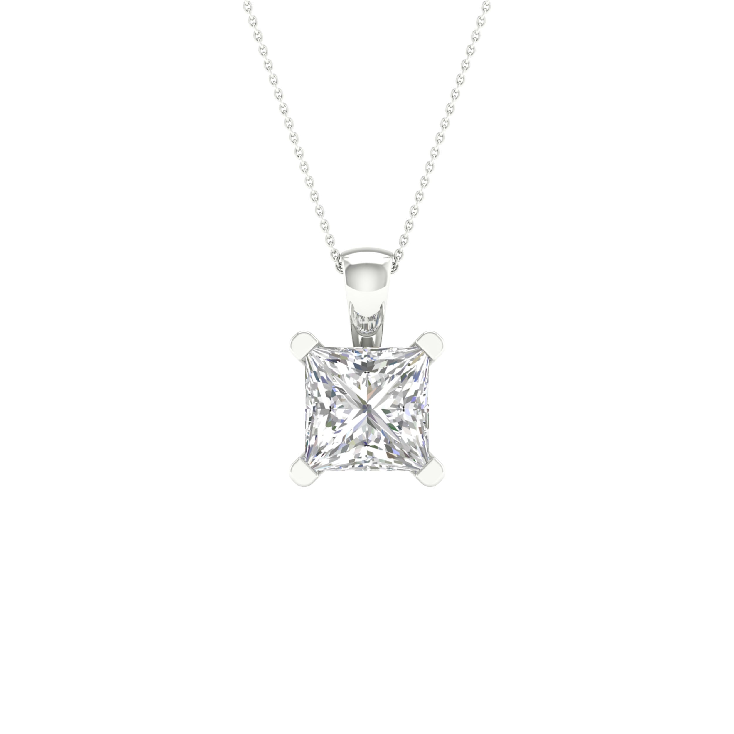 14K 2.00CT Certified Lab Grown Diamond Pendant ( IGI Certified ) 64342