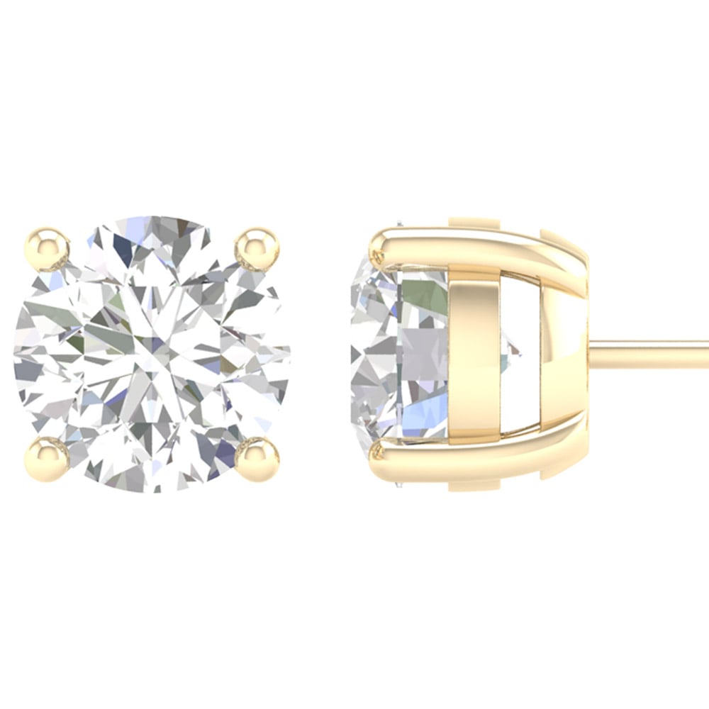 14K 3.00CT Certified Lab Grown Diamond Earrings ( IGI Certified ) 64510