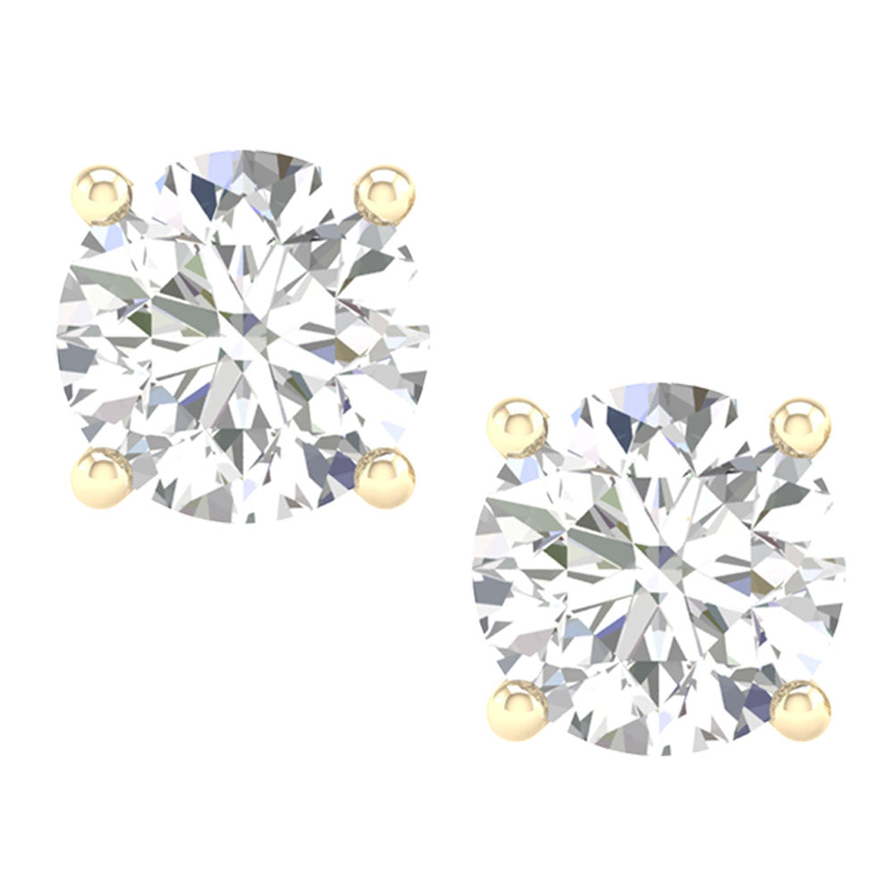 14K 3.00CT Certified Lab Grown Diamond Earrings ( IGI Certified ) 64510