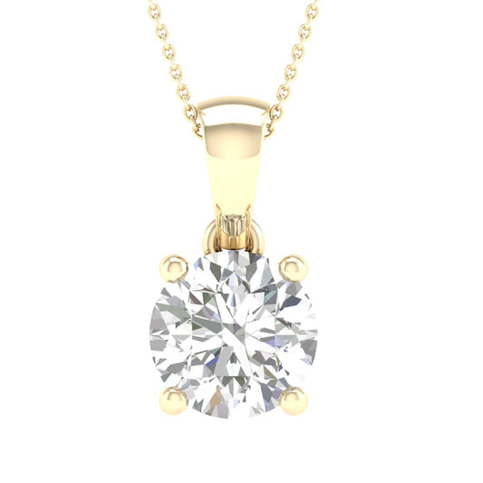 14K 2.00CT Certified Lab Grown Diamond Pendant 70325