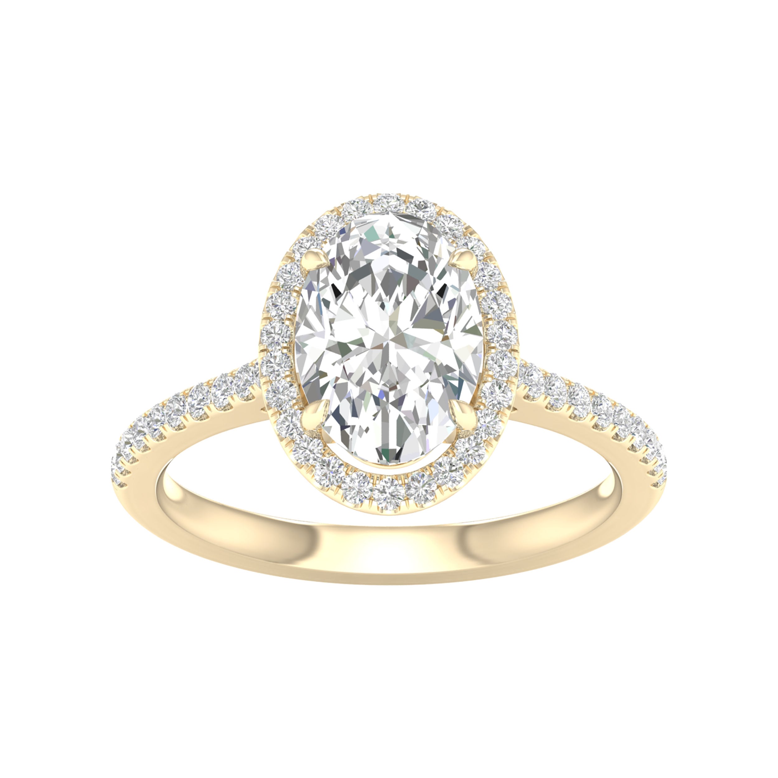 Certified Lab Grown 14K 2.25CT Diamond Engagement Ring 64567