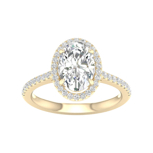 Certified Lab Grown 14K 2.25CT Diamond Engagement Ring 64567