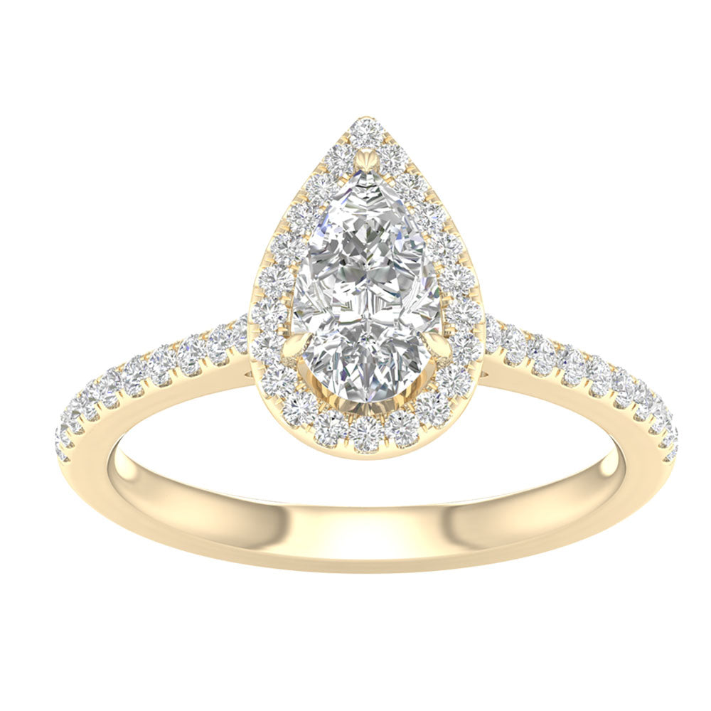 14K 1.25CT Certified Lab Grown Engagement Ring 64639