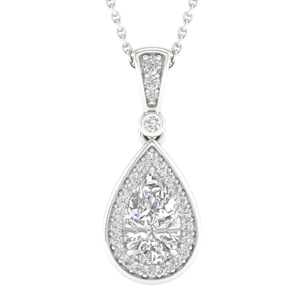14K 1.15CT  Lab Grown Diamond Pendant 64643