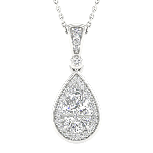 14K 1.15CT  Lab Grown Diamond Pendant 64643