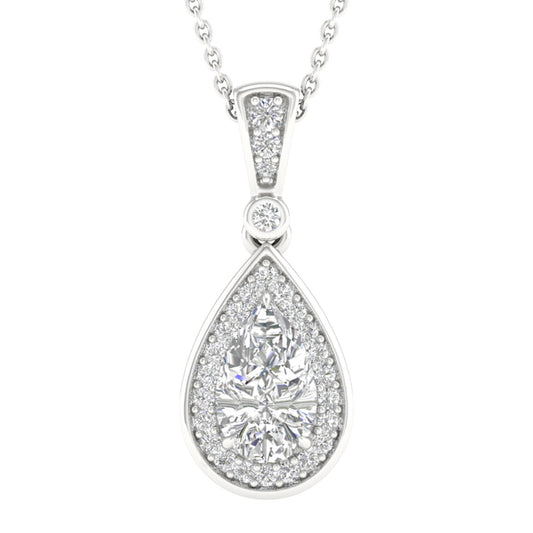 14K 1.15CT  Lab Grown Diamond Pendant 64643