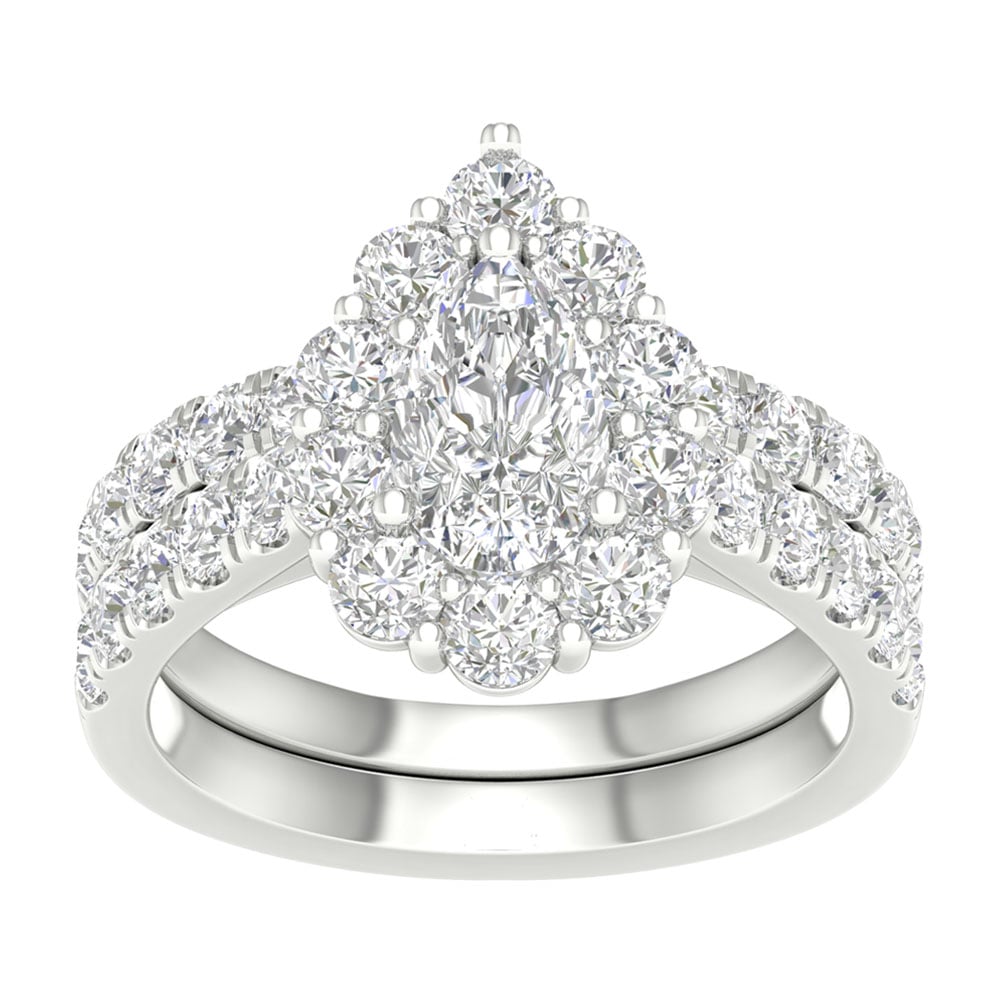 14K 3.00ct Lab Grown Bridal Set 64933