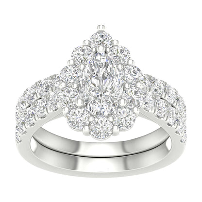 14K 3.00ct Lab Grown Bridal Set 64933