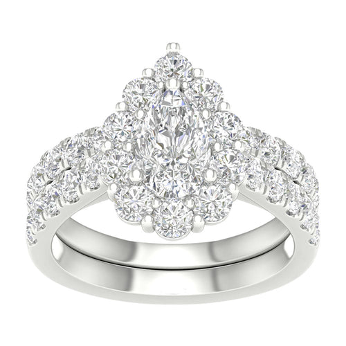 14K 3.00ct Lab Grown Bridal Set 64933