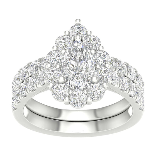 14K 3.00ct Lab Grown Bridal Set 64933