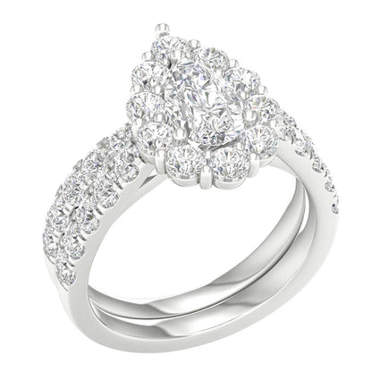 14K 3.00ct Lab Grown Bridal Set 64933
