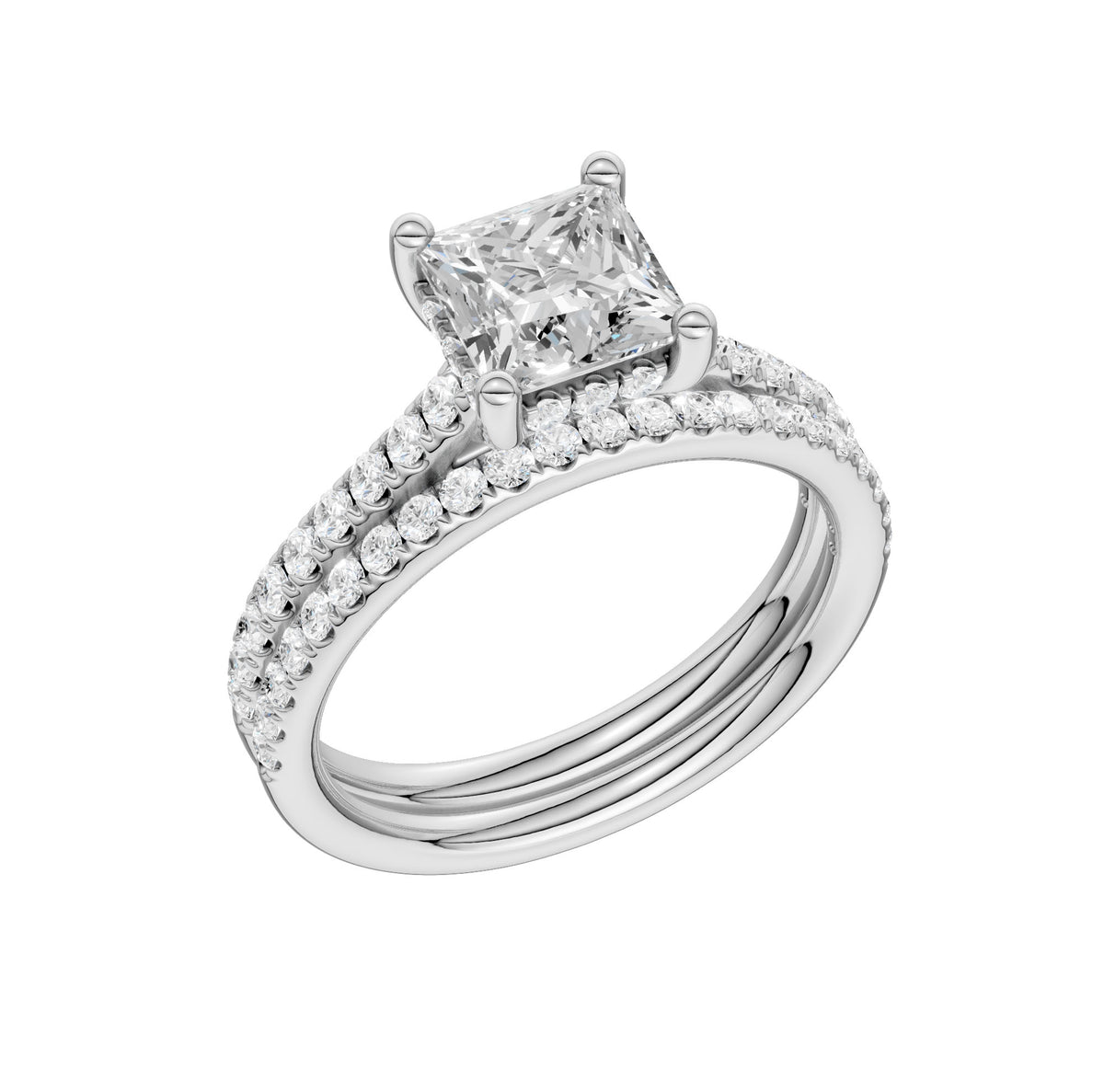 14K 2.50CT  Lab Diamond Bridal Ring 65346