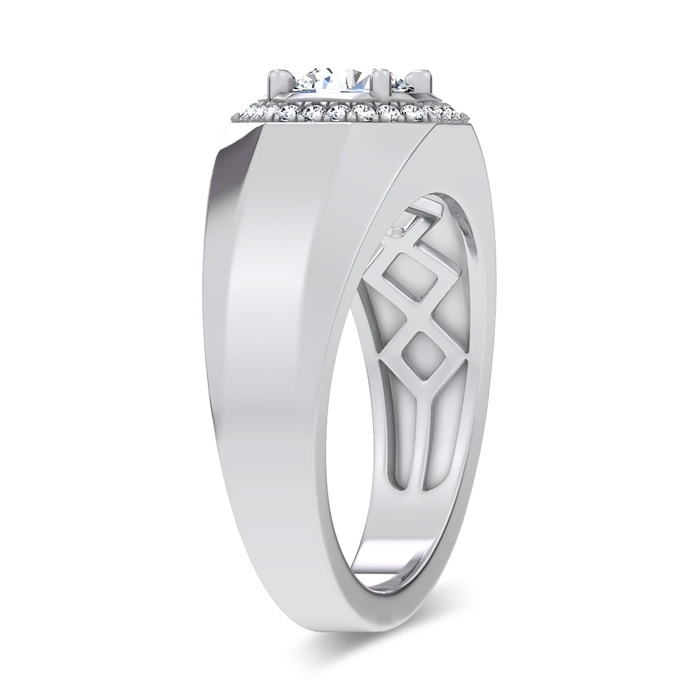 14K 1.12CT Certified Lab Grown Mens Ring 65450