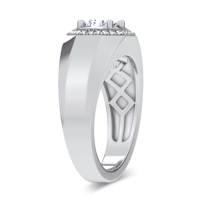 14K 1.12CT Certified Lab Grown Mens Ring 65450