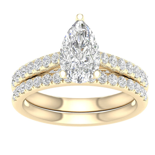 14K 2.33CT Lab Grown Bridal Set 65695