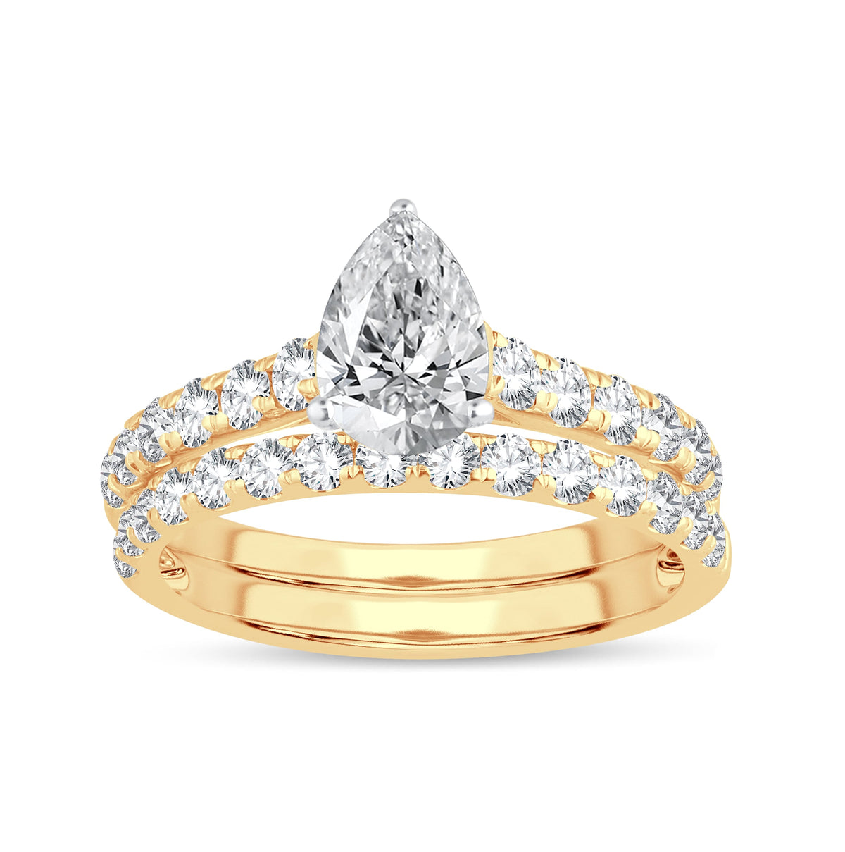 14K 2.03CTCertified Lab Grown Diamond Bridal Set 65750