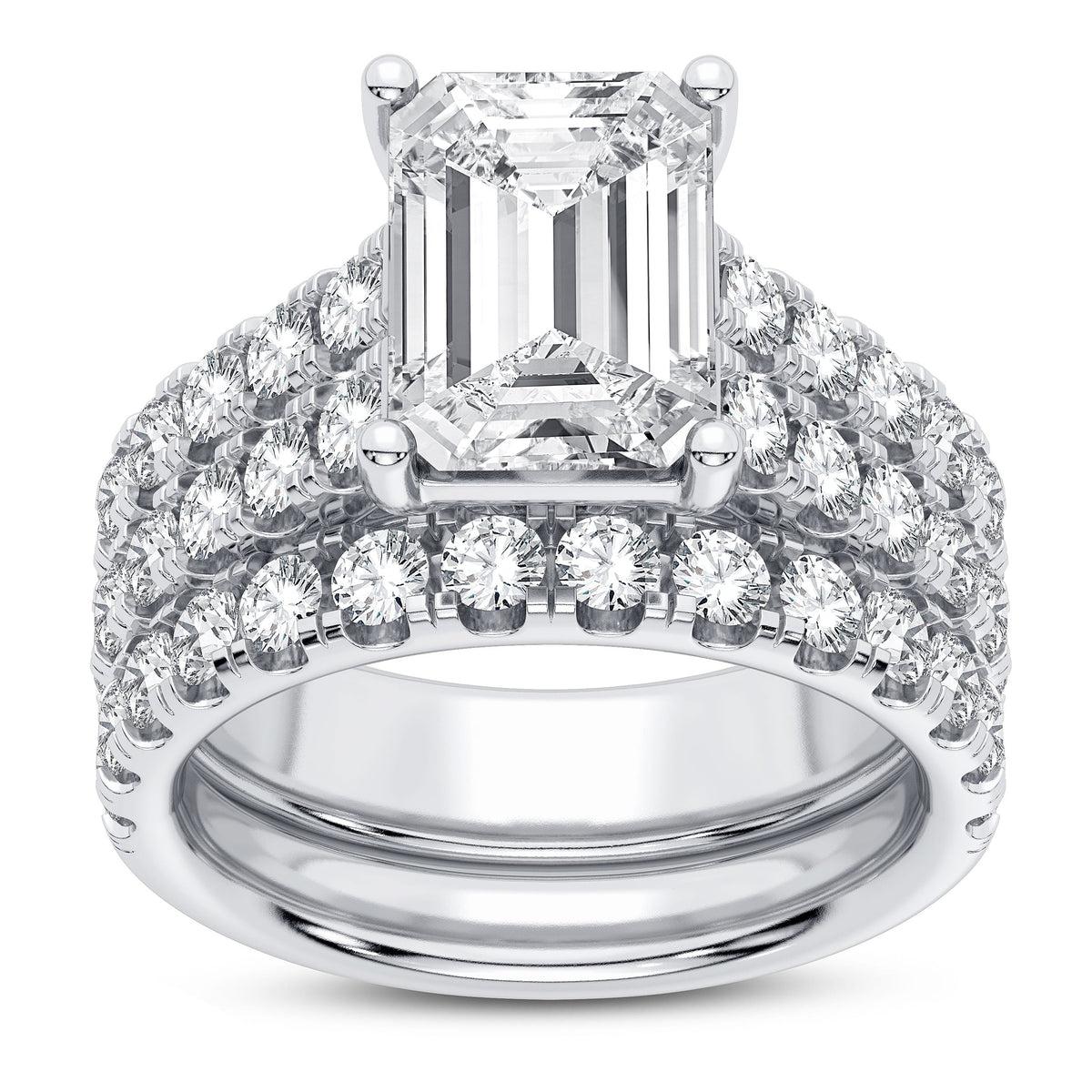 14K 5.00CT Certified Lab Grown Diamond Bridal Set 65769